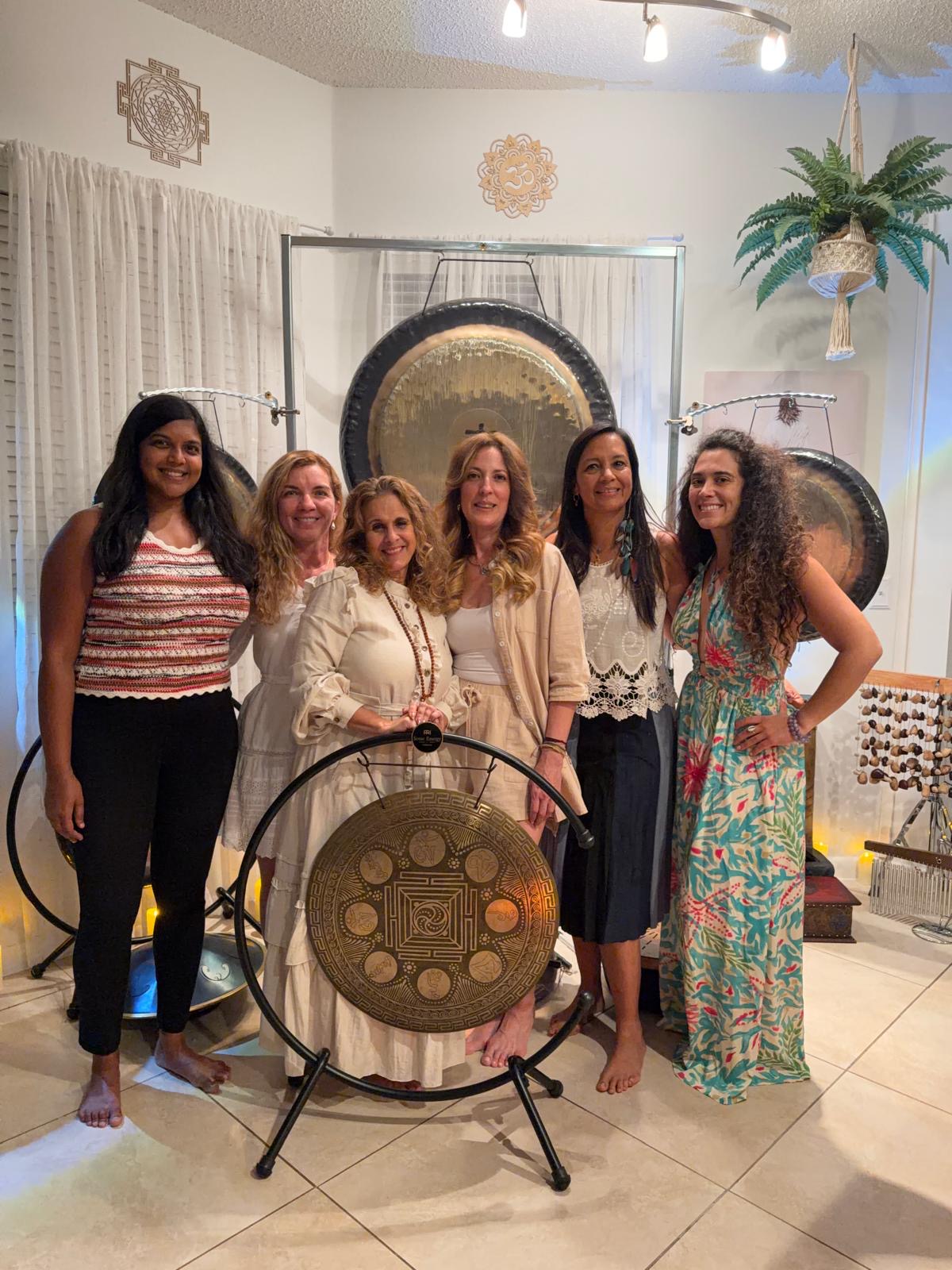 A South Florida sound healing community gathered with Diana and her gongs